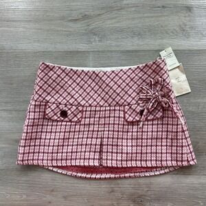 VTG Abercrombie & Fitch Size 2 Plaid Micro Mini Skirt Wool & Silk, Vintage Y2K